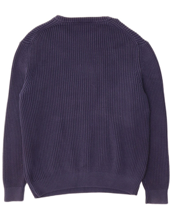 Lacoste Herre Classic Fit Boat Neck Jumper Sweater Størrelse 5 Large Navy Blue