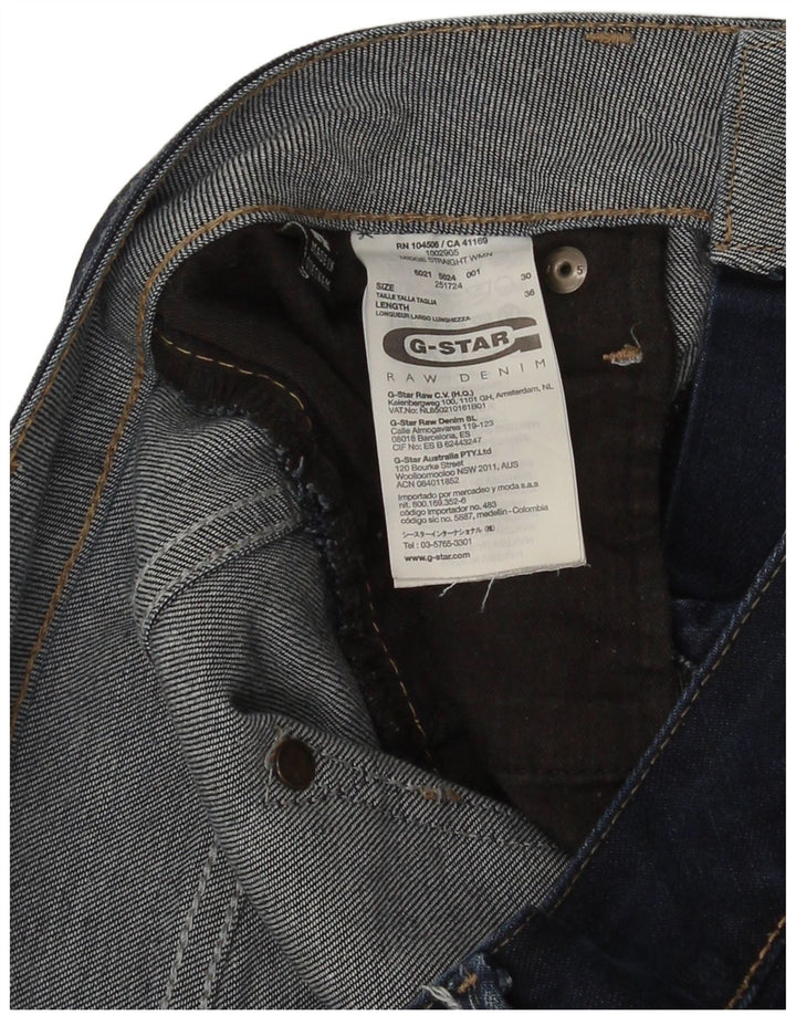 G-Star Womens Straight Jeans W30 L36 Navy Blue Cotton