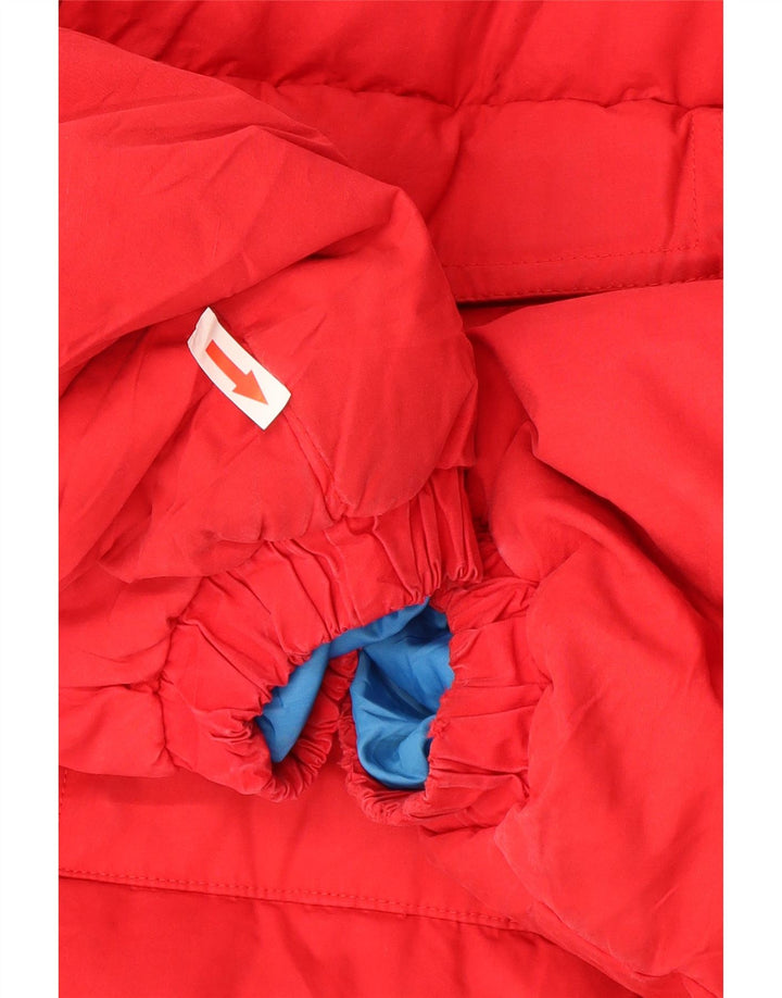 MC Ross Mens Hooded Padded Jacket UK 36 Small Red Cotton