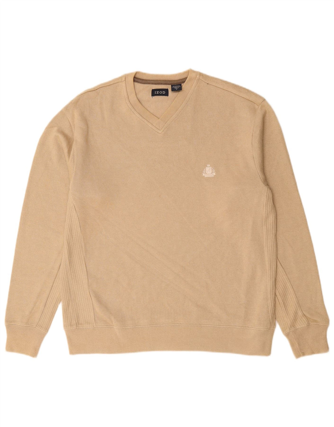 Maglione da uomo con scollo a V IZOD piccolo in cotone beige
