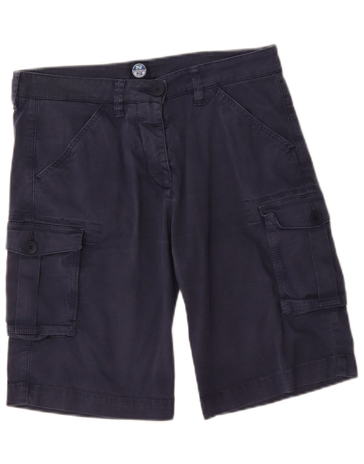 North Sails Womens Cargo Shorts EU 42 Medium W28 Navy Blue Cotton