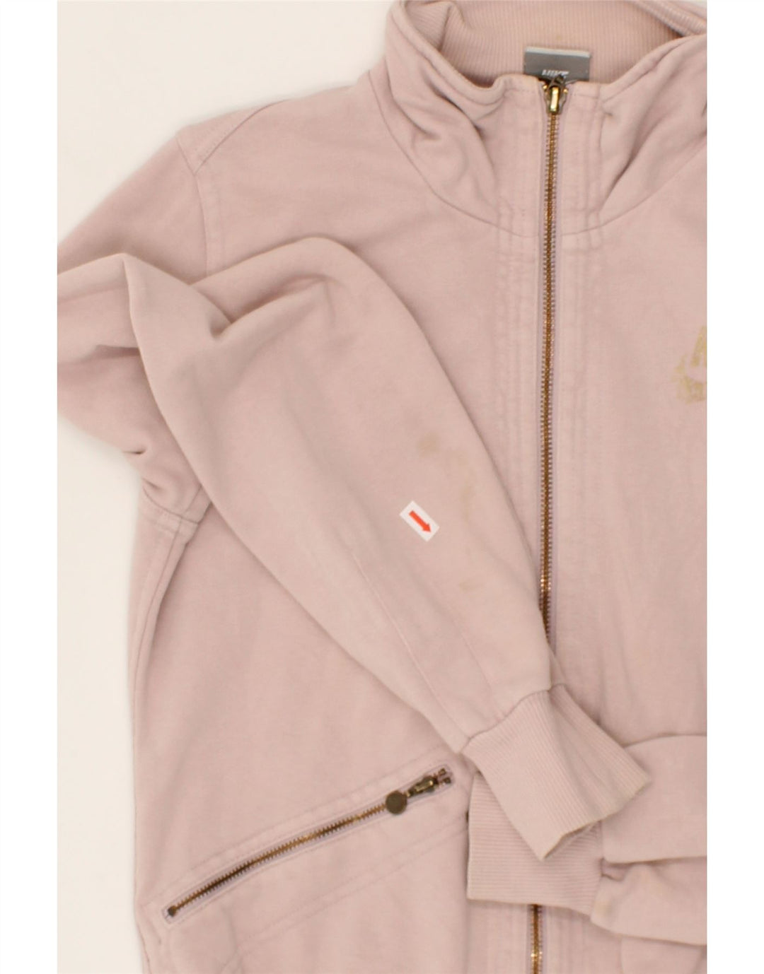 NIKE Womens Tracksuit Top Jacket UK 8/10 Small Pink Cotton Vintage Nike and Second-Hand Nike from Messina Hembry 