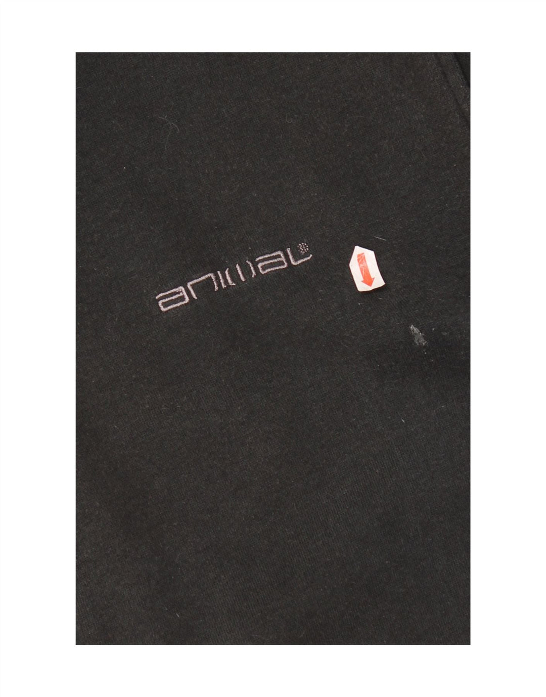 Animal Mens Graphic Tracksuit Top Jacket XL Black Cotton