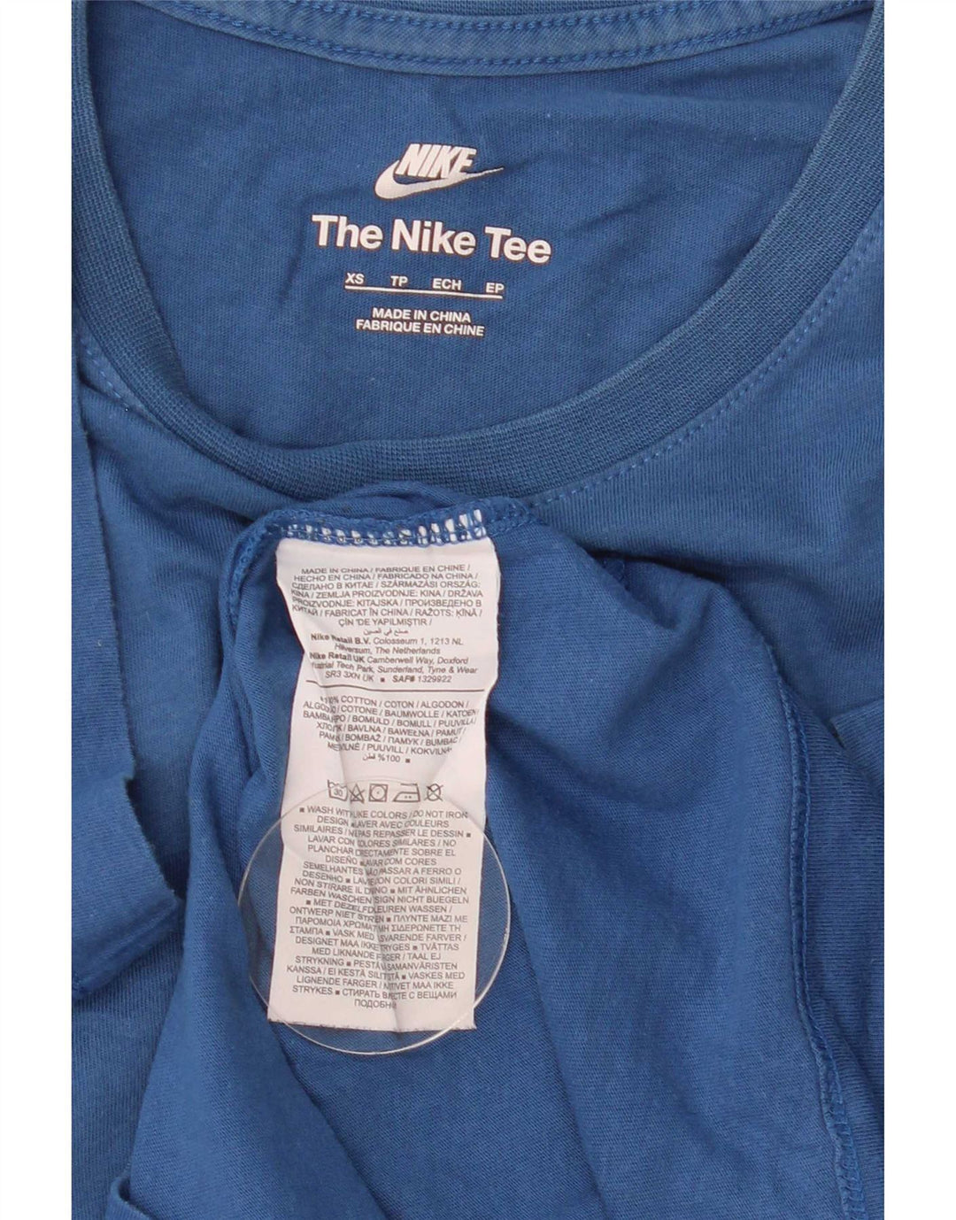 Nike Herren T-Shirt Top XS Blaue Baumwolle