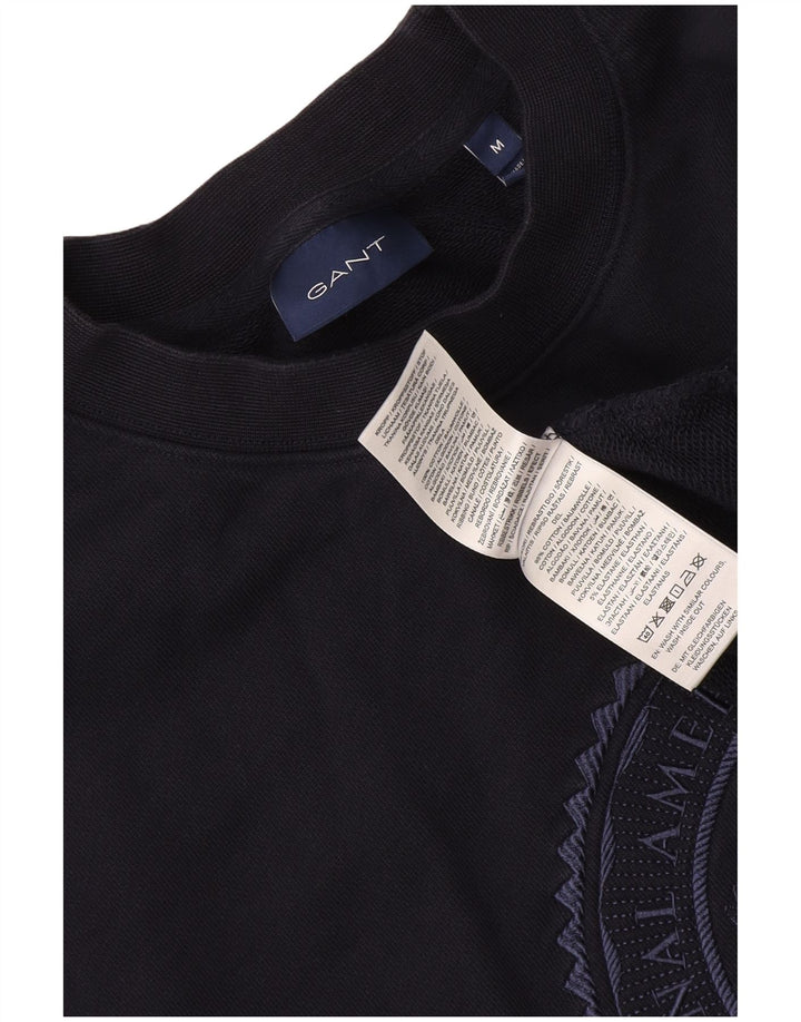 Gant Mens Graphic Sweatshirt Jumper Medium Navy Blue Cotton