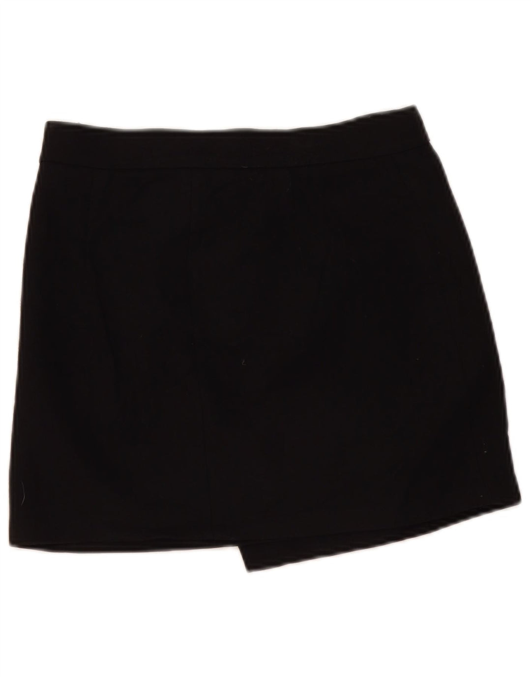 Zara Asymmetrischer Wickelrock für Damen, Größe S, W27, Schwarz