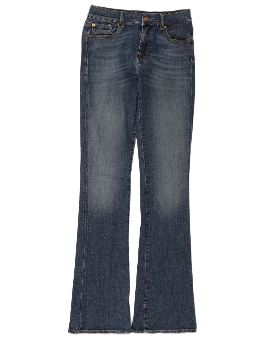 7 For All Mankind Womens Flared Jeans W27 L34 Blå