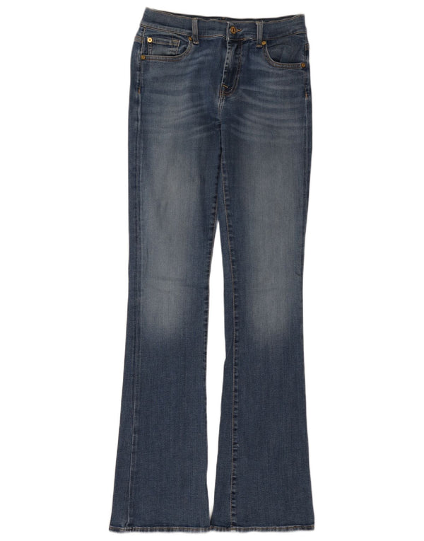 7 For All Mankind Womens Flared Jeans W27 L34 Blå