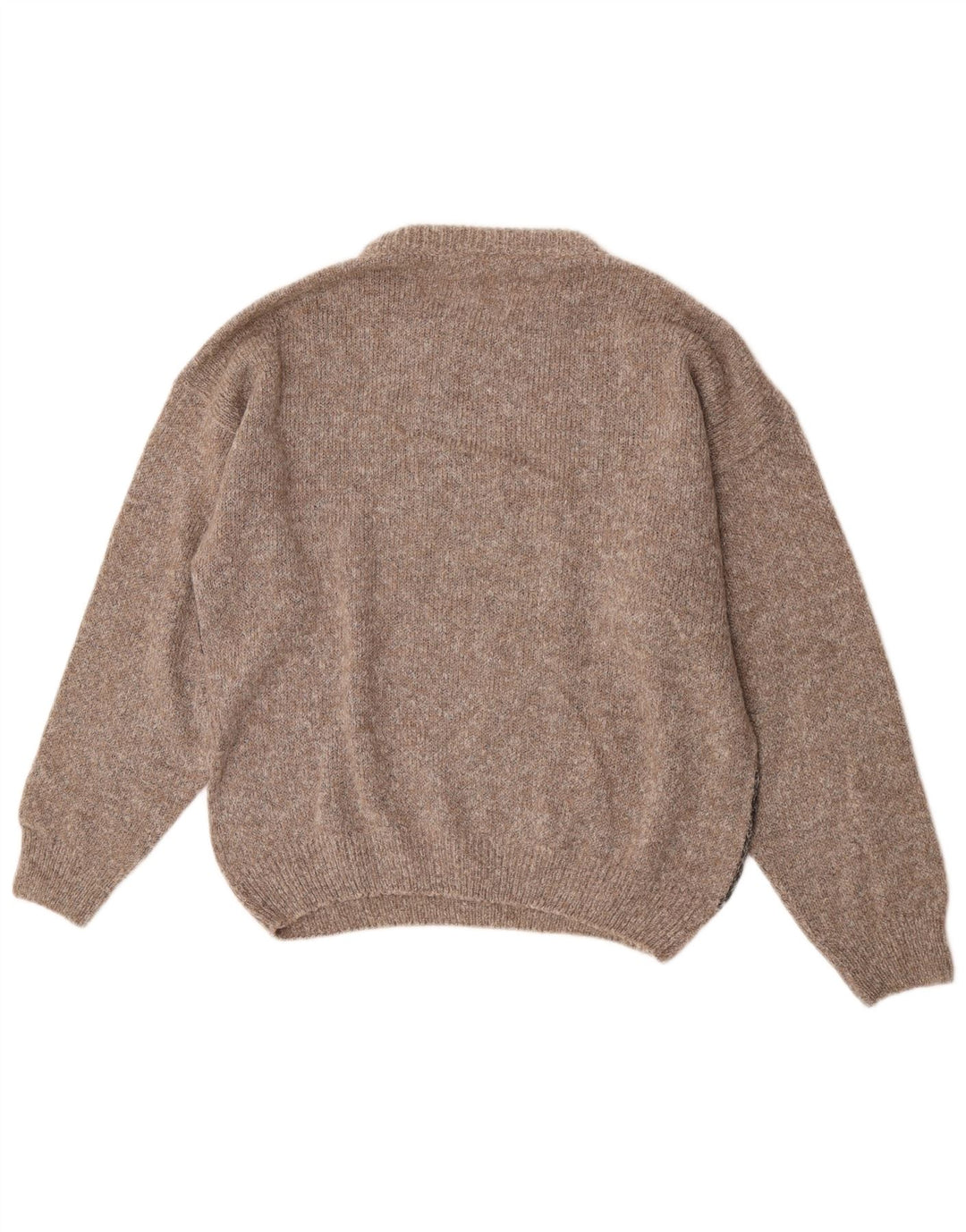 Maglione da uomo girocollo con grafica Fiume IT 52 Large Brown Colourblock