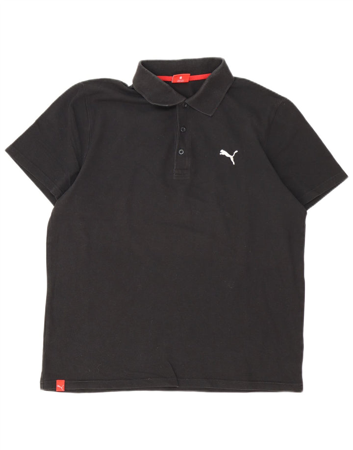 Puma Herren Poloshirt Große schwarze Baumwolle