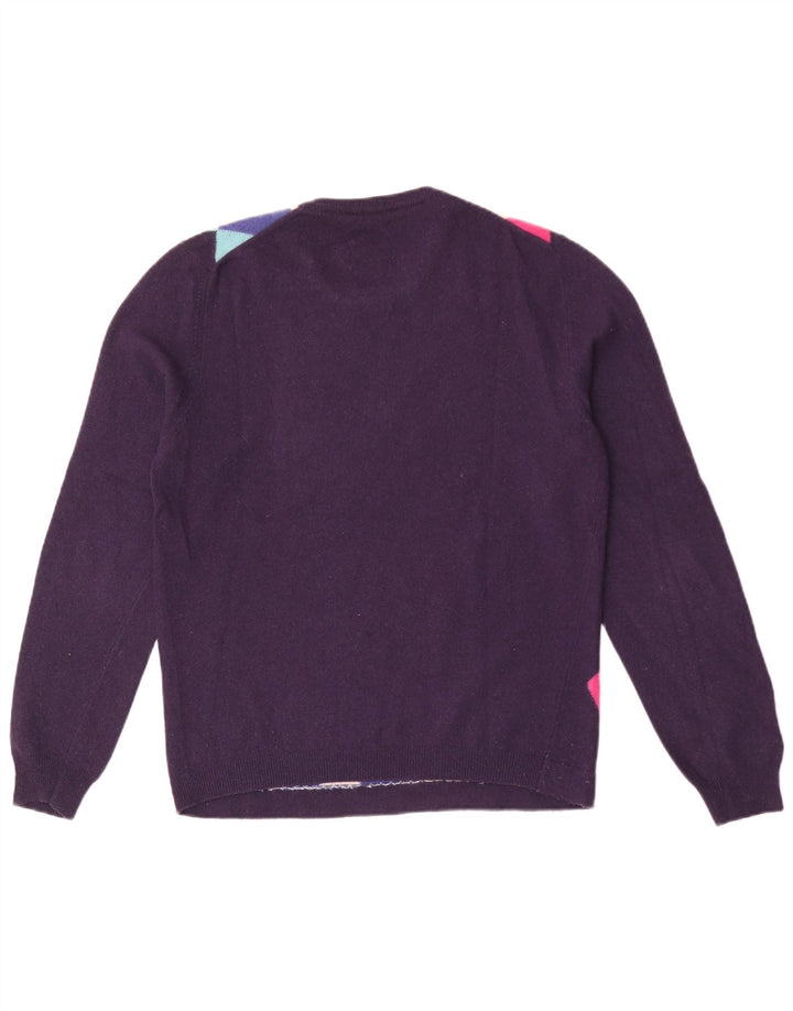 Daniele Alessandrini Herren-Pullover mit Rundhalsausschnitt, mittellila