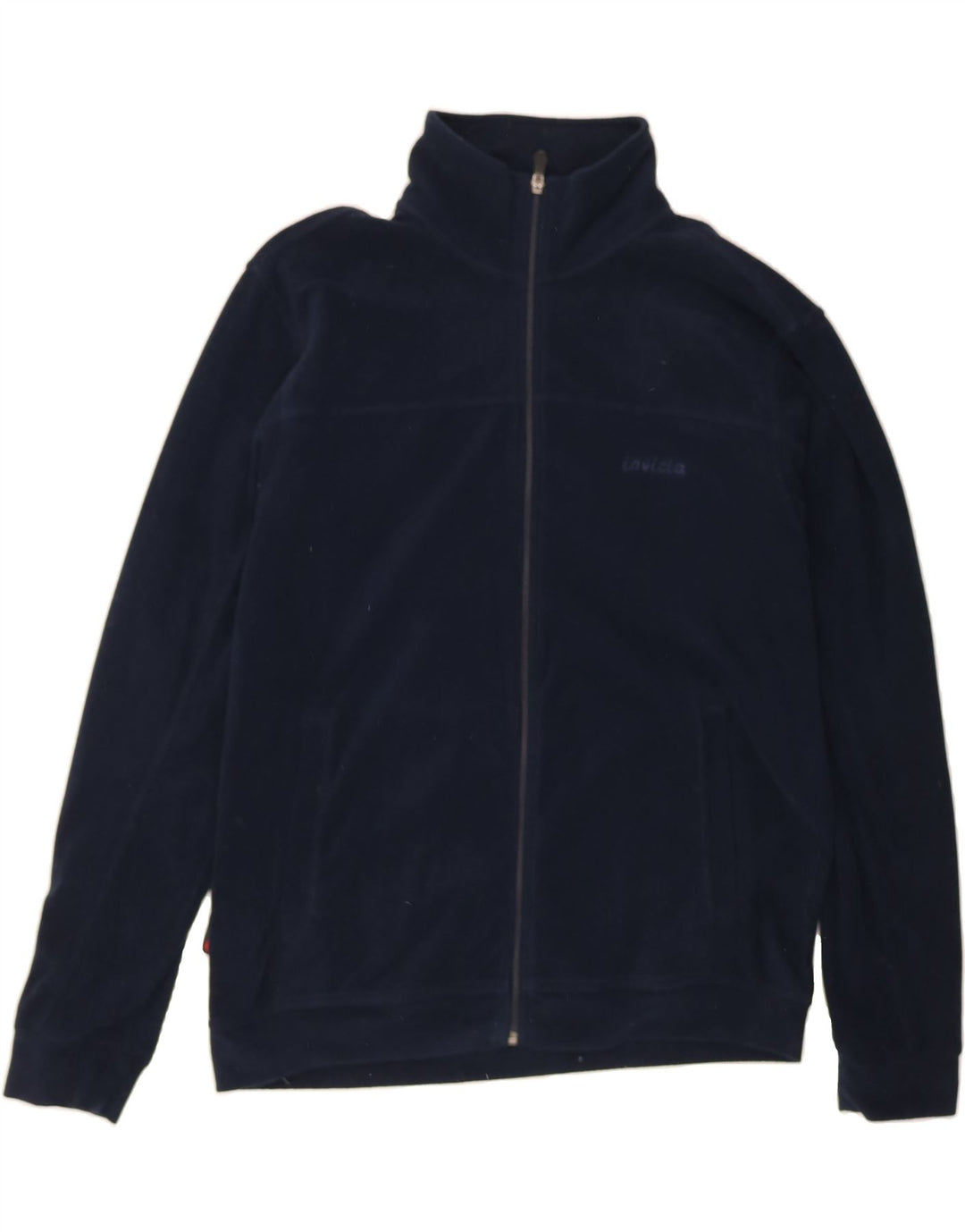 INVICTA Mens Fleece Jacket UK 40 Large Navy Blue Polyester Vintage Invicta and Second-Hand Invicta from Messina Hembry 