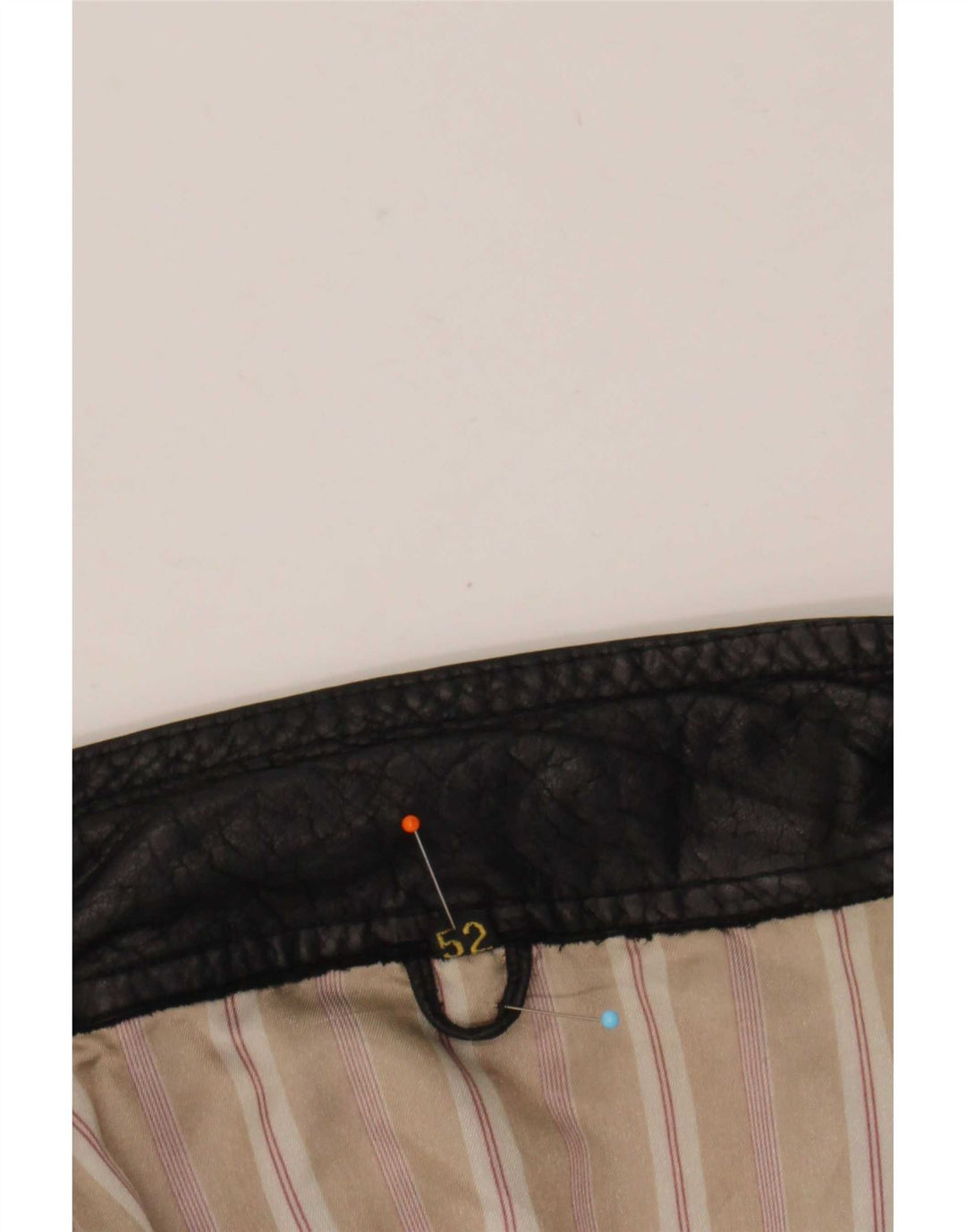 Chaqueta de cuero vintage para hombre IT 52 XL Negro