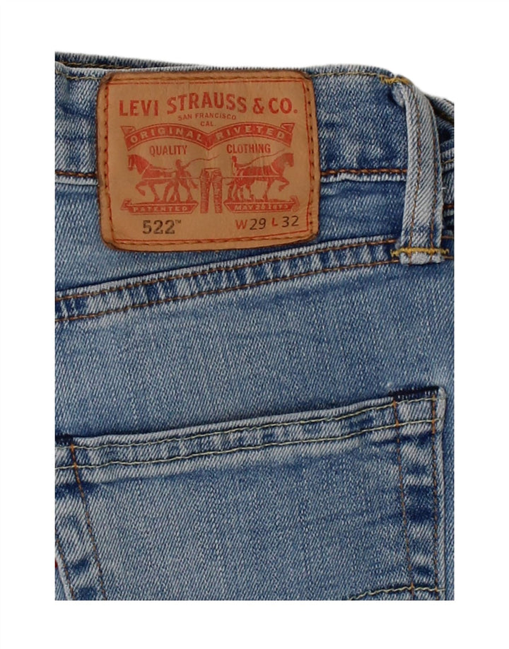LEVI'S Mens 522 Slim Jeans W29 L32 Blue Cotton Vintage Levi's and Second-Hand Levi's from Messina Hembry 