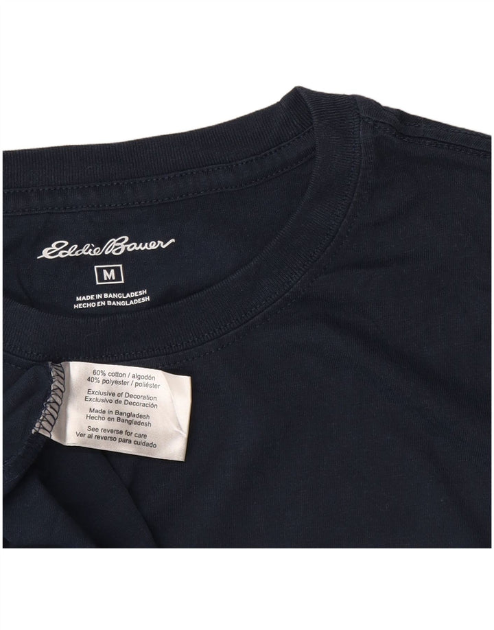T-shirt grafica da uomo Eddie Bauer Top in cotone blu navy medio