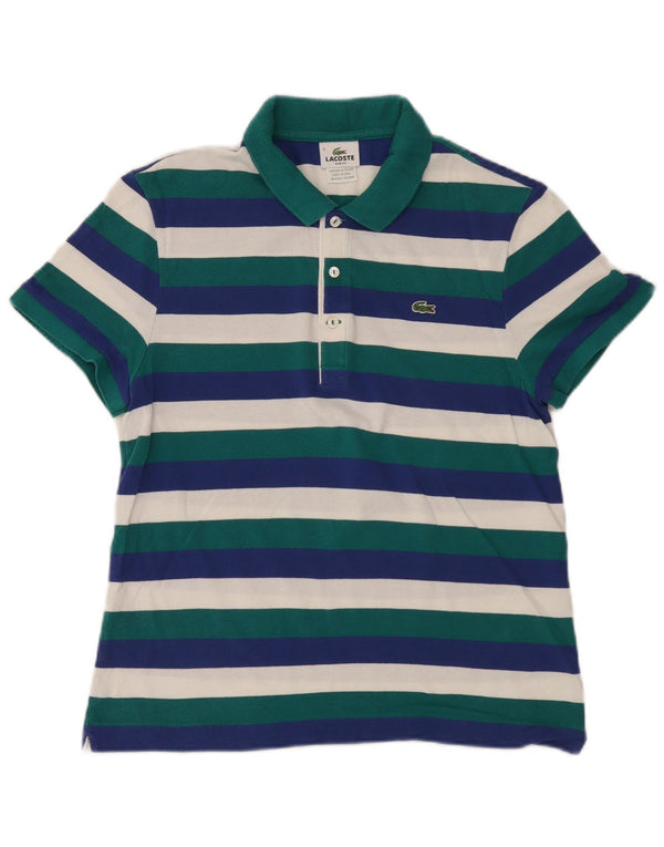 Lacoste Mens Slim Fit Polo Shirt Size 5 Large Multicoloured Striped Cotton