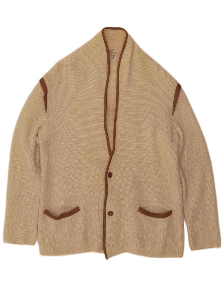 Beltrami Herren-Cardigan-Pullover, Medium, gebrochenes Weiß, Mohair