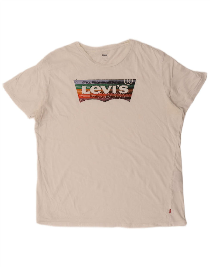 Levi's Mens Graphic T-Shirt Top XL White Cotton