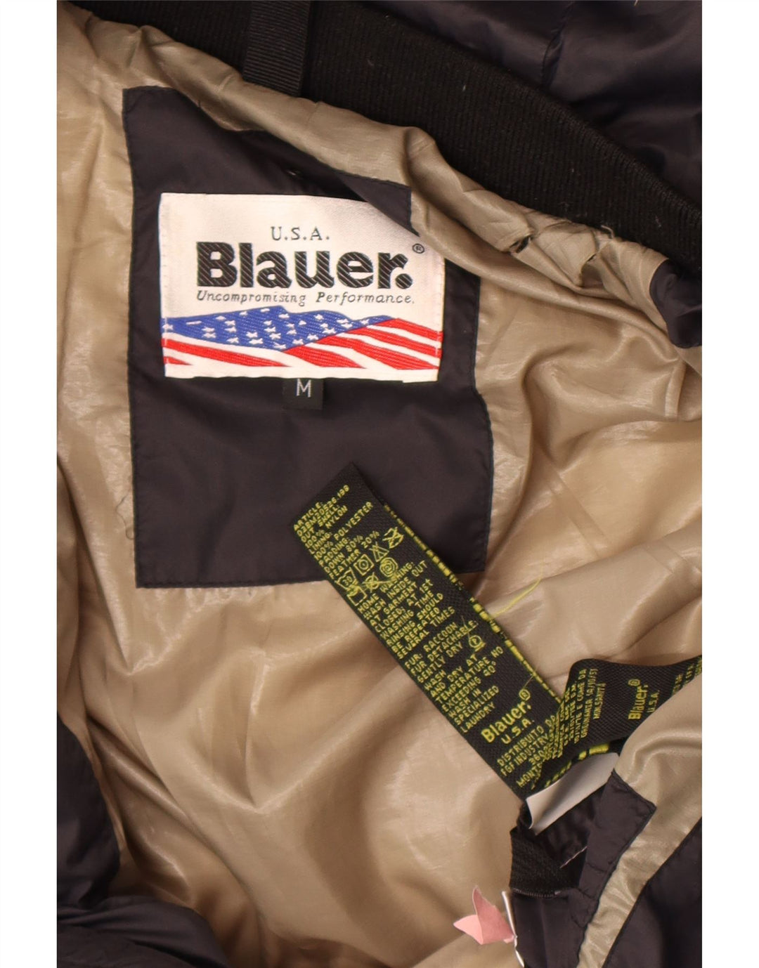 Giacca imbottita con cappuccio da uomo Blauer UK 38 nylon nero medio