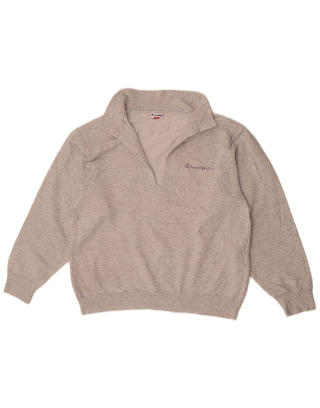 Champion Womens Loose Fit Sweatshirt Jumper UK 14 Medium Grey Flecked