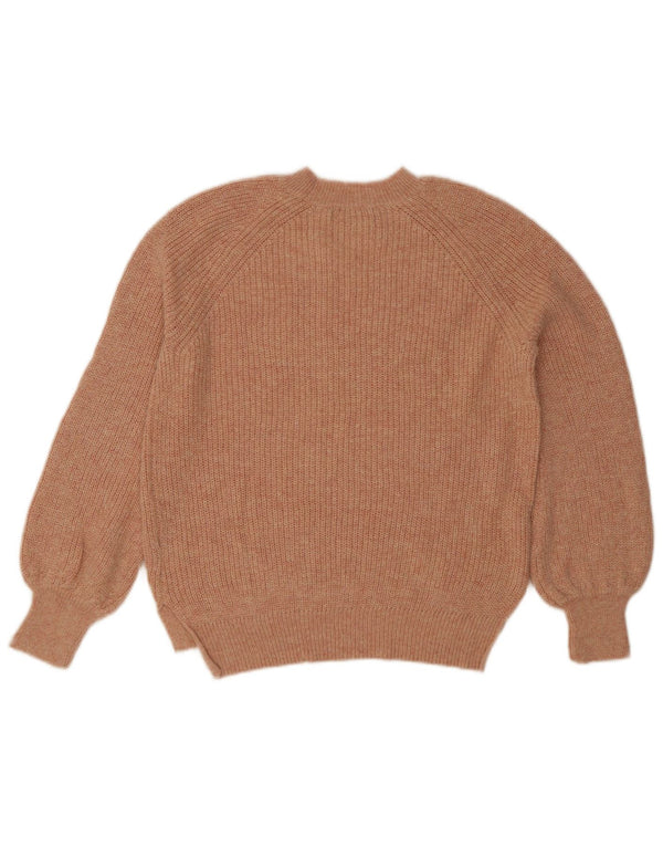 Marks & Spencer Pull surdimensionné à col rond pour femme UK 10 Petit Rose