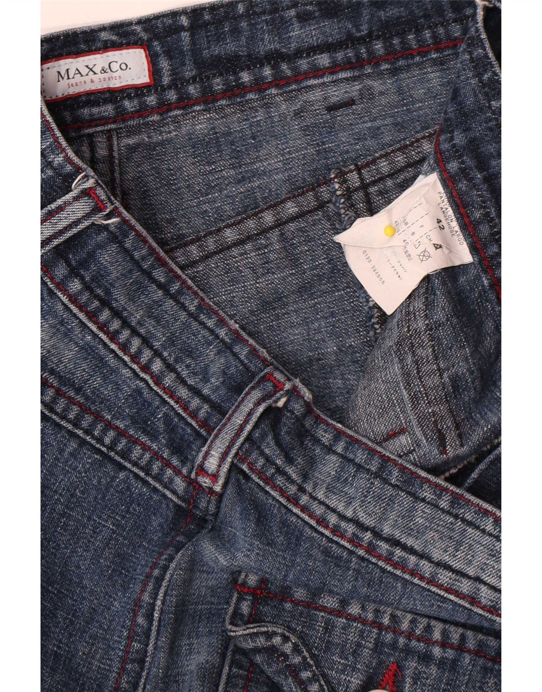 Max & Co. Blugi evazați pentru femei IT 42 Medium L30 L32 Bumbac albastru