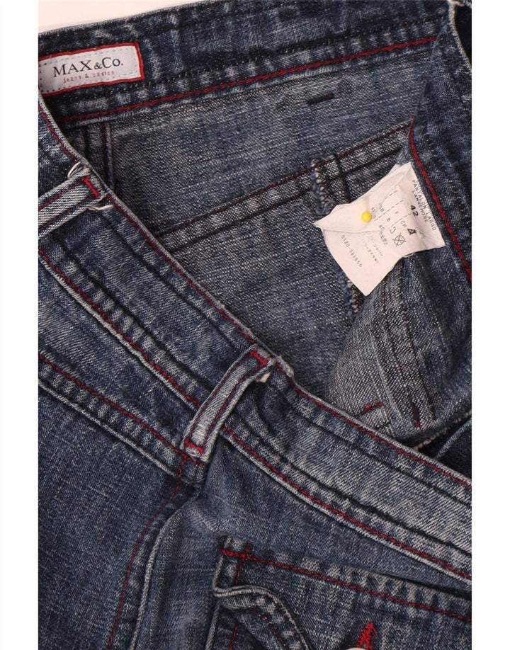 Max & Co. Blugi evazați pentru femei IT 42 Medium L30 L32 Bumbac albastru