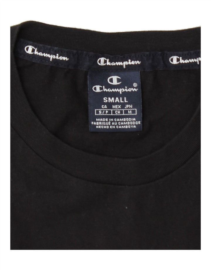 CHAMPION Mens Graphic T-Shirt Top Medium Black Cotton Vintage Champion and Second-Hand Champion from Messina Hembry 