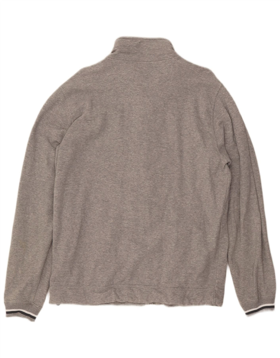 CHAMPION Mens Tracksuit Top Jacket Large Grey Flecked Cotton