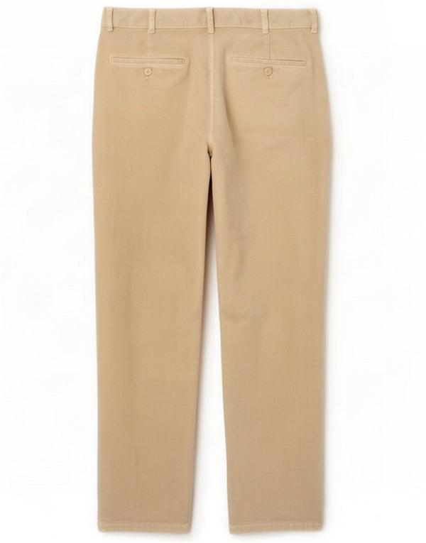 Pal Zileri Mens Slim Casual Trousers IT 50 Large W34 L32 Beige Cotton