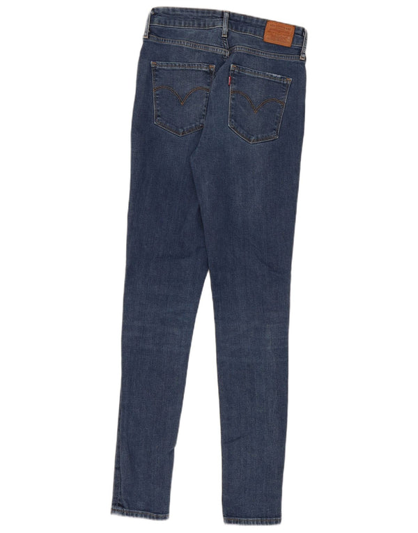 Levi's Womens 721 High Rise Skinny Jeans W28 L32 Blue Cotton