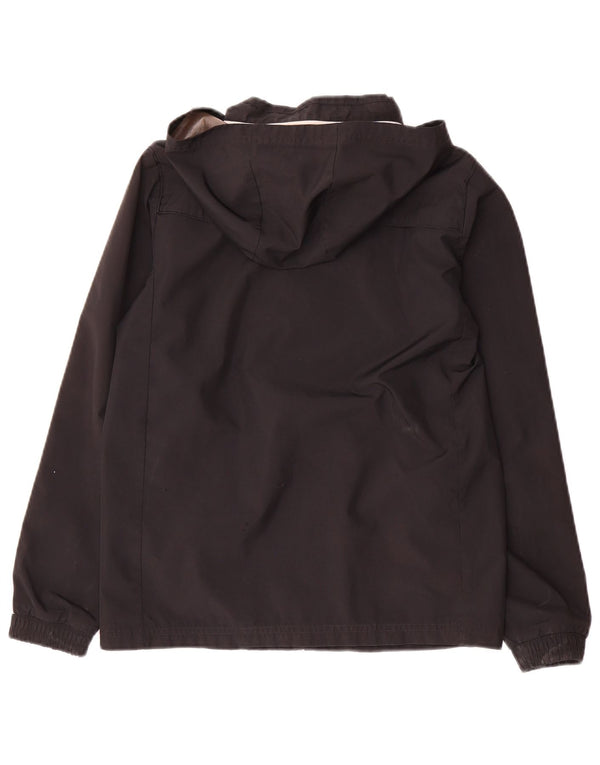 Giacca antipioggia con cappuccio Adidas da ragazzo 11-12 anni in poliestere nero