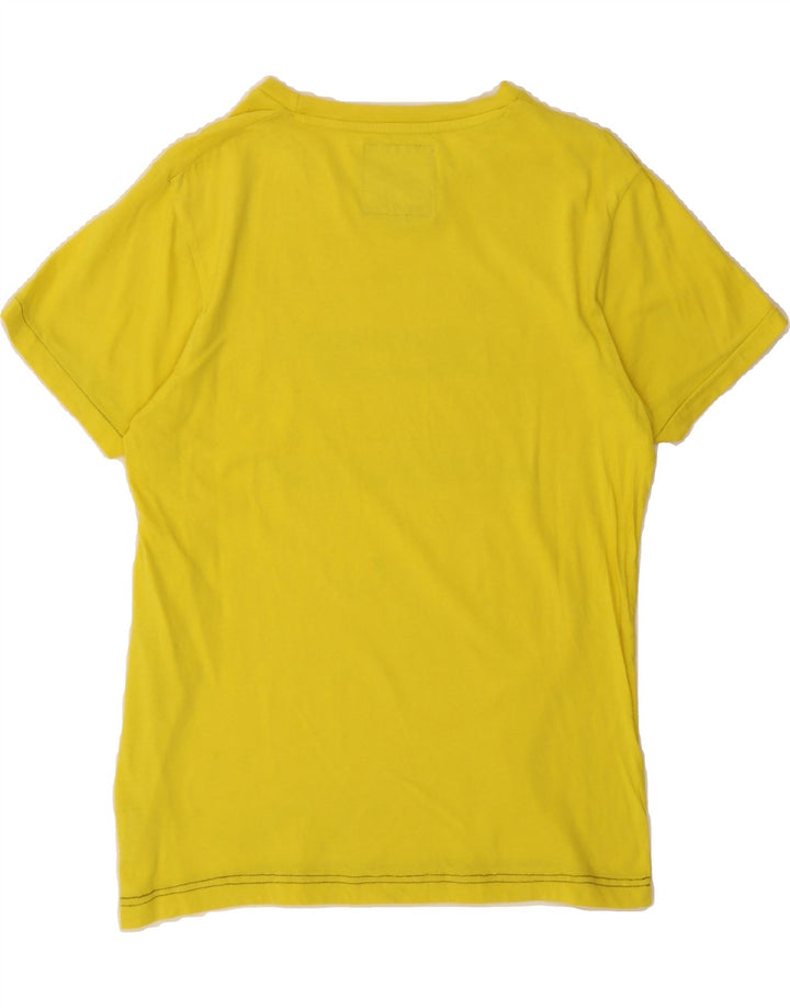 JACK & JONES Mens Graphic T-Shirt Top Medium Yellow Cotton Vintage Jack & Jones and Second-Hand Jack & Jones from Messina Hembry 