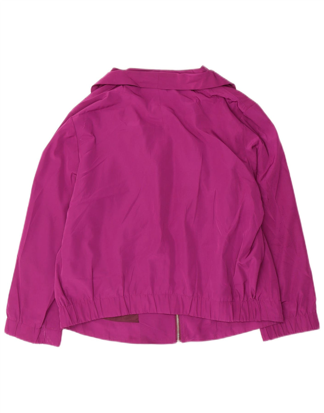 Calvin Klein Womens 3/4 Sleeve Bomber Jacket UK 16 Large Purple Polyester