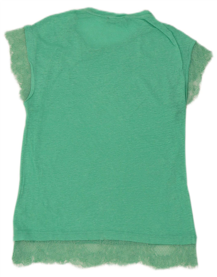 Zara Womens T-Shirt Top UK 10 Small Green