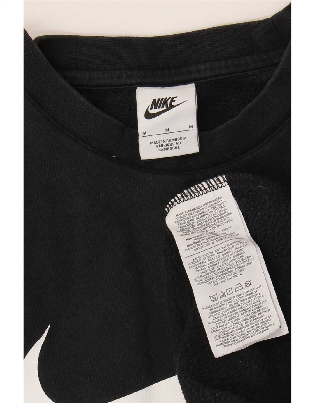 Nike Herren-Sweatshirt mit Grafik, mittelschwarz, Baumwolle