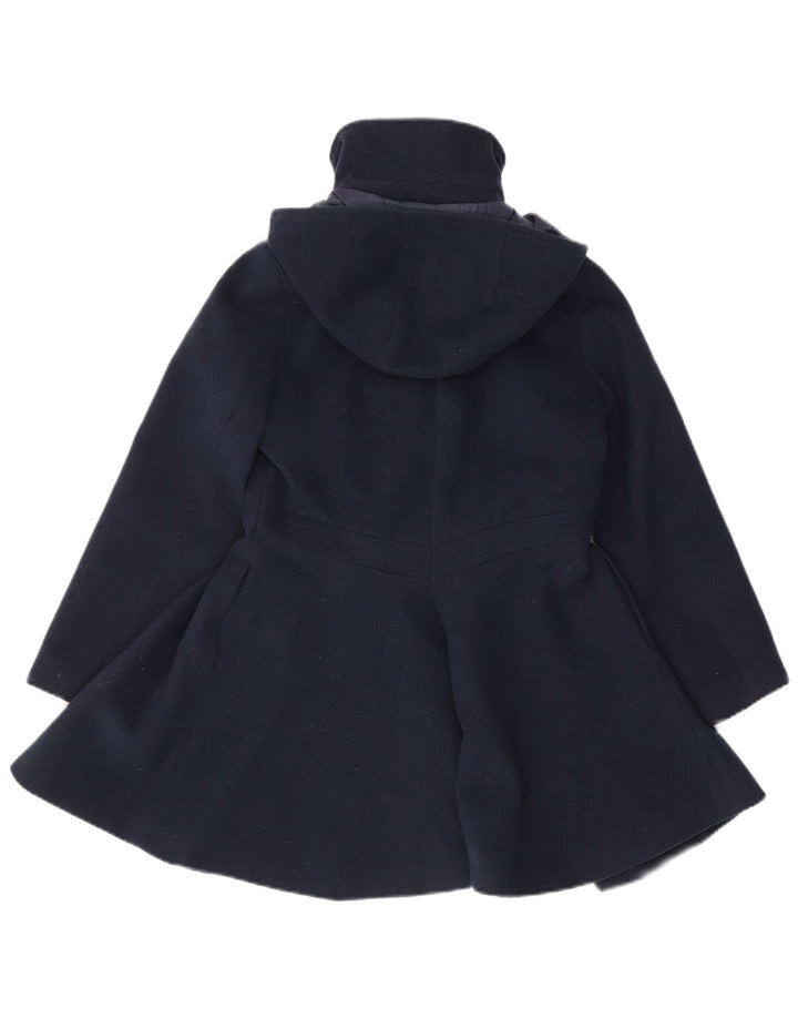 Monsoon Girls Hooded Princess Coat 9-10 Years Navy Blue Polyester