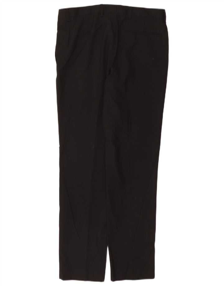 Marks & Spencer Womens Slim Fit Suit Trousers W32 L31 Black Polyester