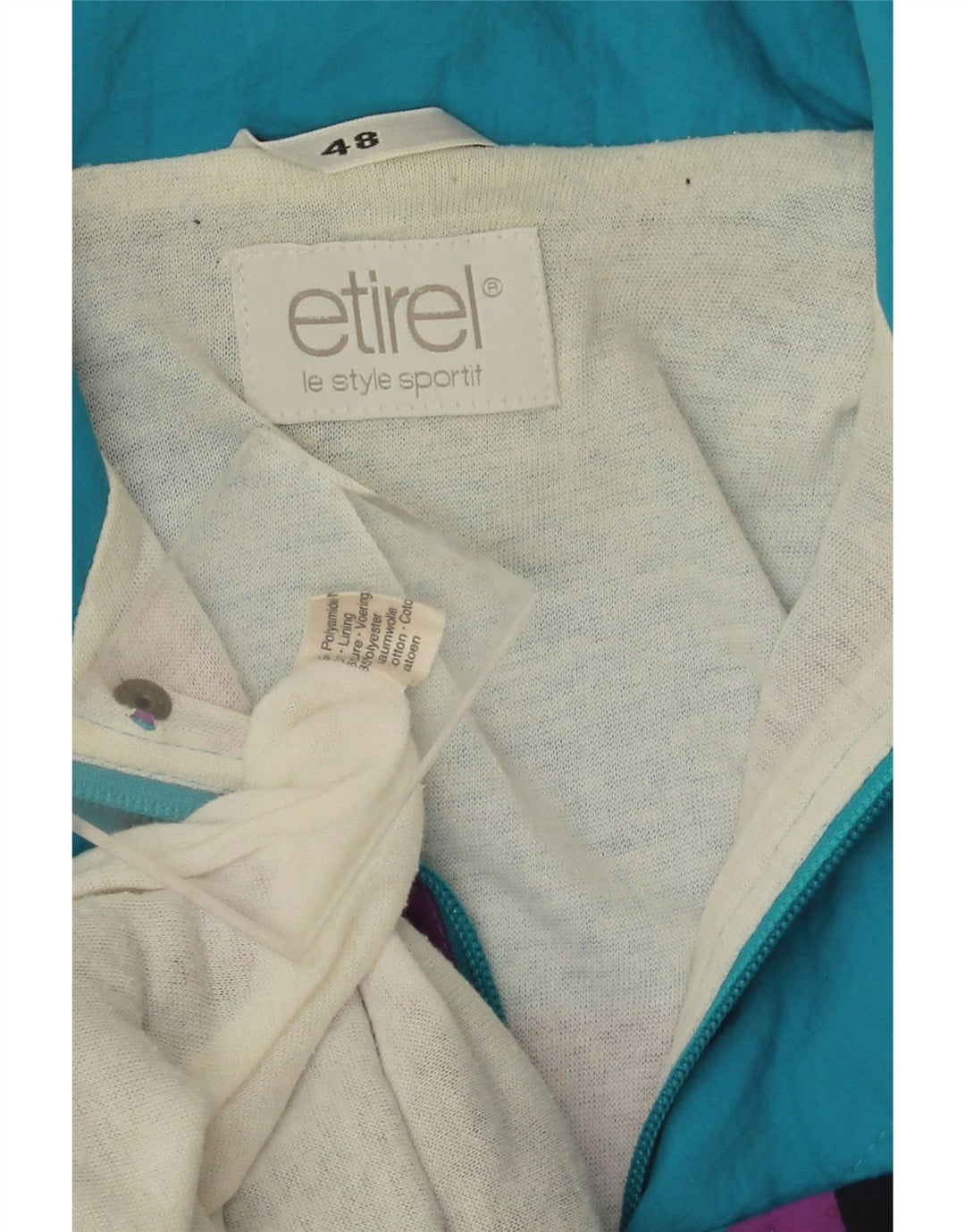 Giubbotto bomber da uomo Etirel IT 48 Blu medio Colourblock in poliammide