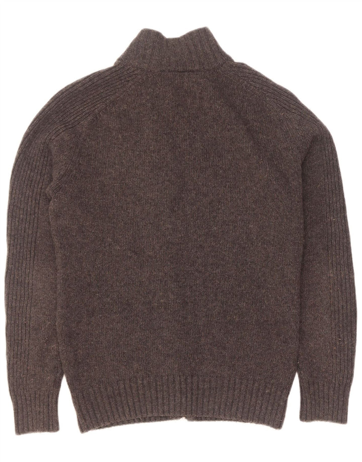 Woolrich Mens Graphic Cardigan Sweater Large Grey