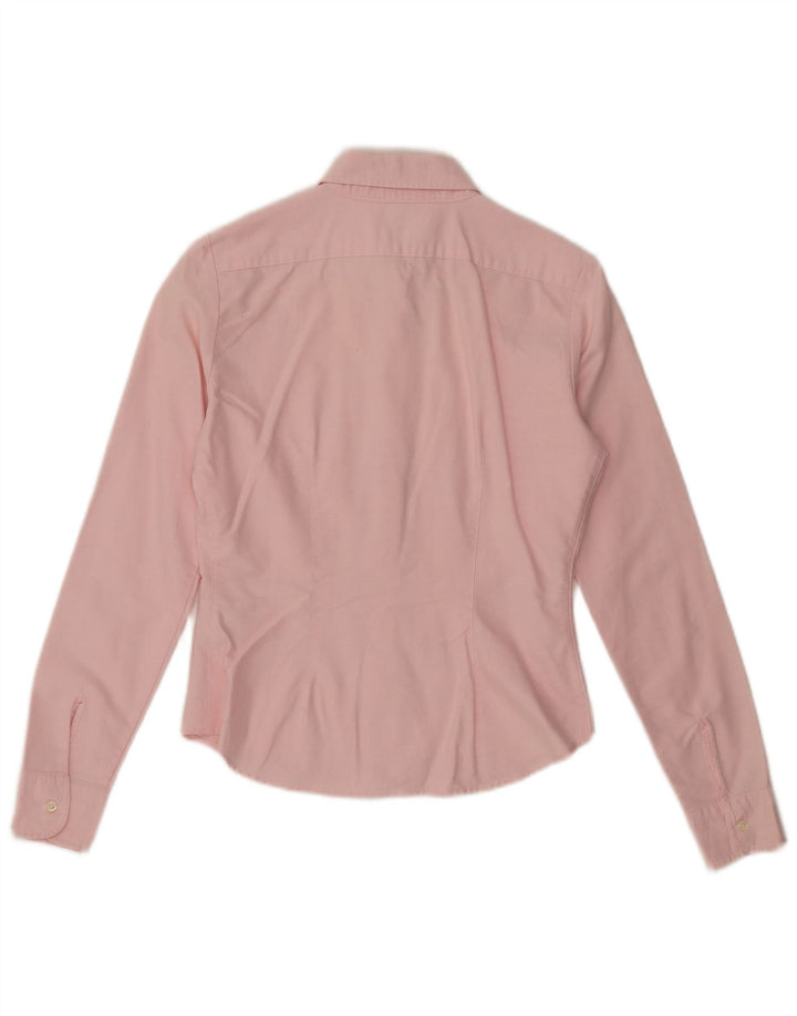 Benetton Womens Shirt UK 10 Small Pink Cotton