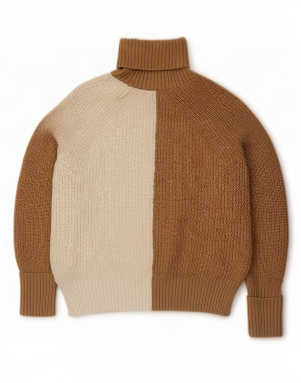 Marks & Spencer Dame Rullehals Sweater UK 10 Small Beige