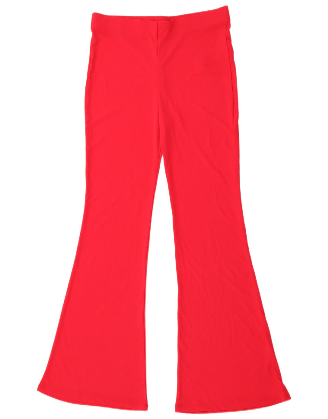 Zara Womens Flare Casual Trousers Large W30 L32 Pink Polyester