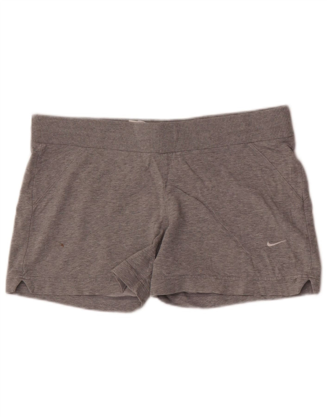 Nike Womens Sport Shorts UK 12/14 Medium Grey Cotton