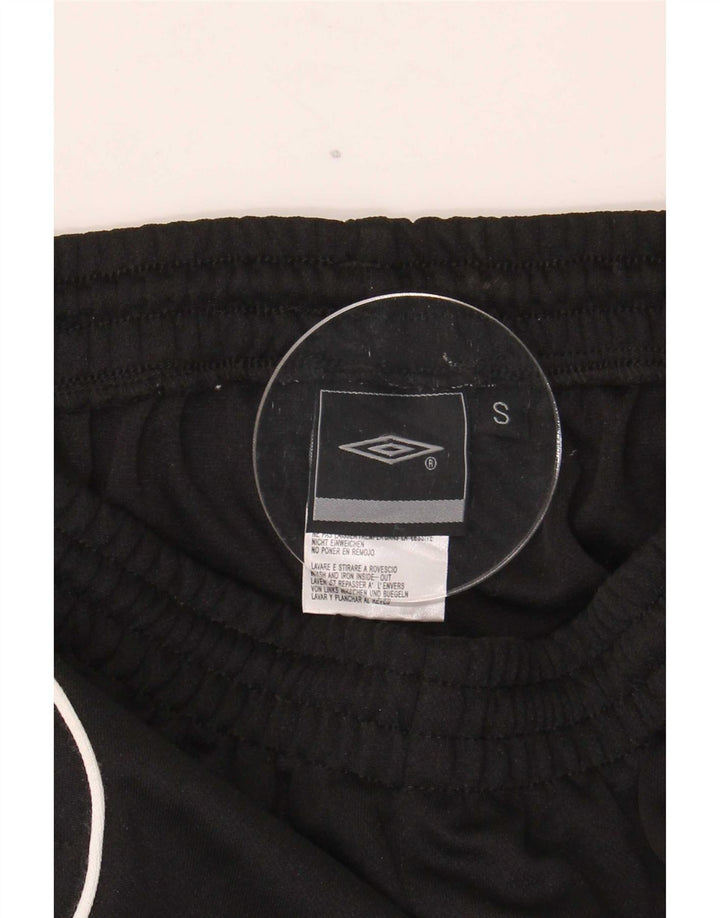 Umbro Mens Tracksuit Trousers Joggers Small Black Polyester