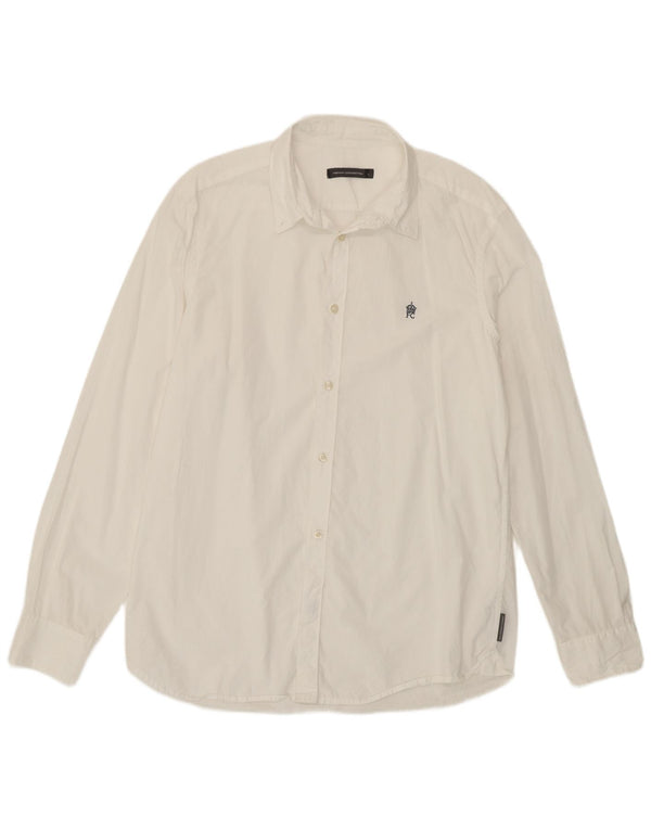 French Connection Mens Shirt Large White Cotton