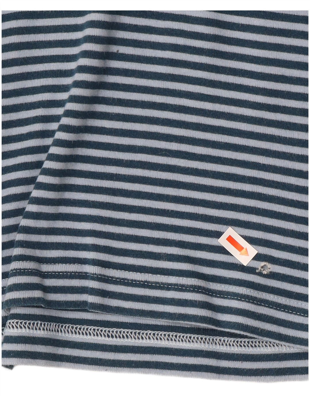 LACOSTE Womens Top Long Sleeve Size 38 Medium Blue Striped Cotton