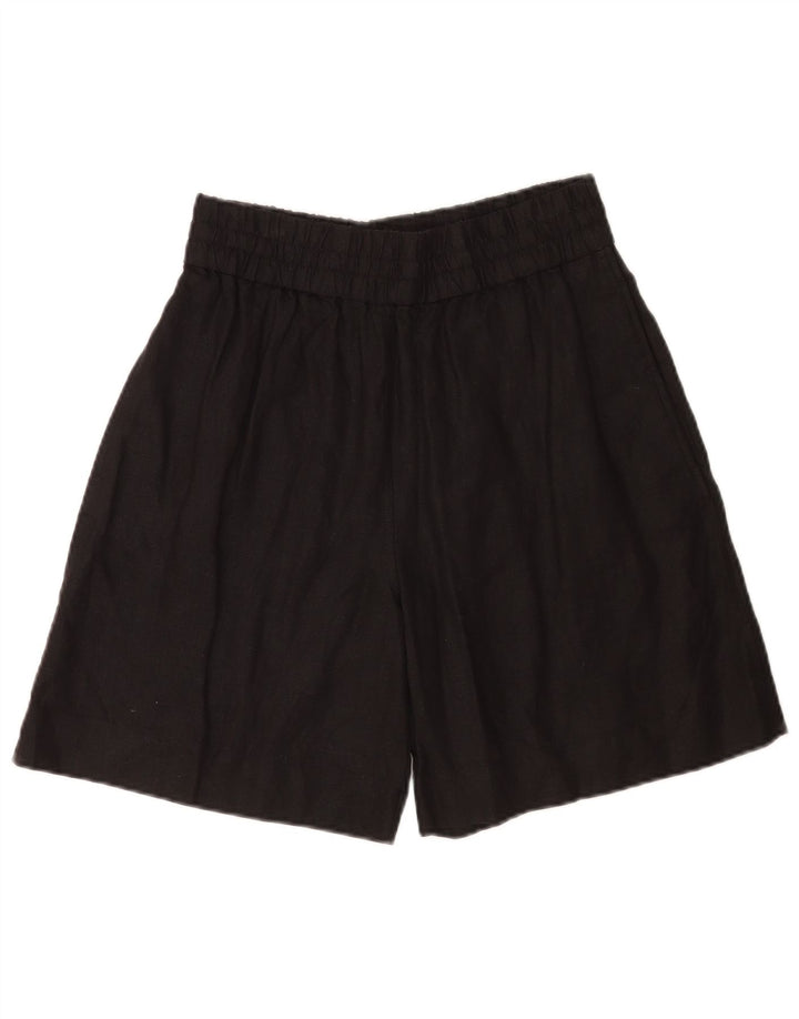 Cos Womens Casual Shorts Medium W28 Black Linen