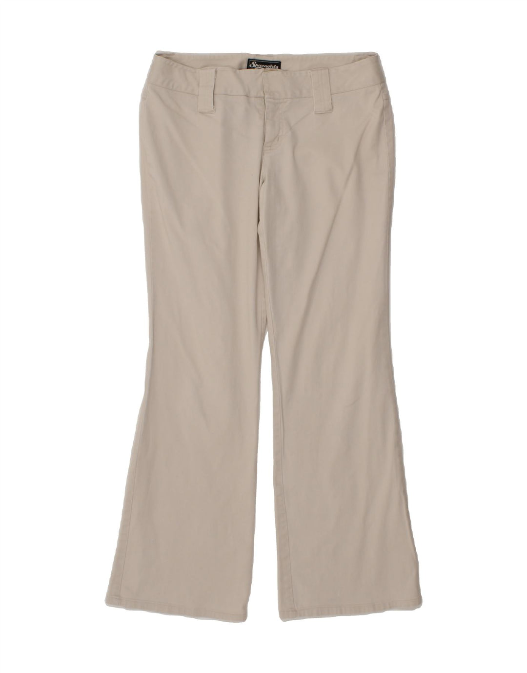 VINTAGE Womens Bootcut Casual Trousers US 9 Medium W30 L30 Grey Cotton Vintage Vintage and Second-Hand Vintage from Messina Hembry 