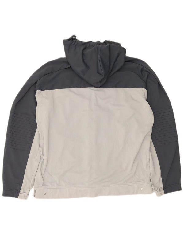 Champion Veste de survêtement à capuche pour homme Small Gris Colorblock Sports